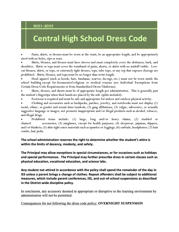2122 Dress Code